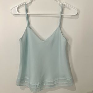 Aritzia Light Blue Talula V-Neck Tiered Camisole